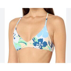 Roxy Floral Beach Classics Bikini Top Women's Medium Adjustable Straps